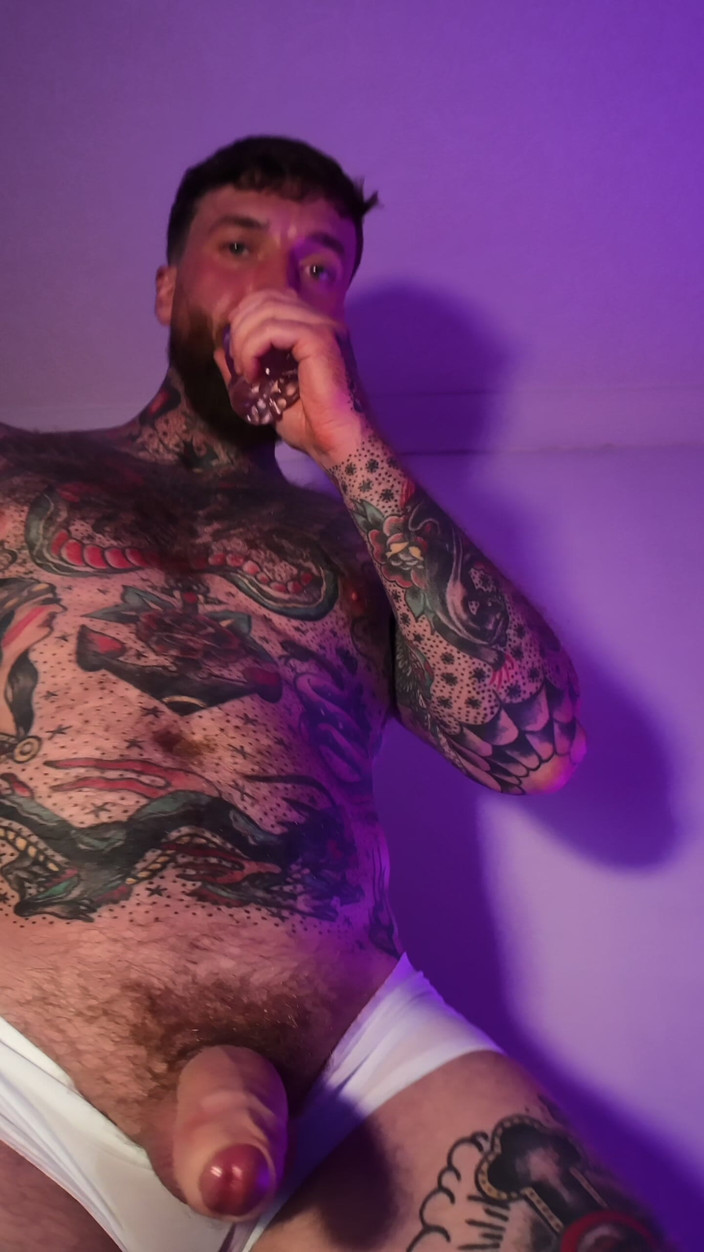 Tattooed Dom: Tattooed Dom Sweaty Cumshot Alpha Video POV