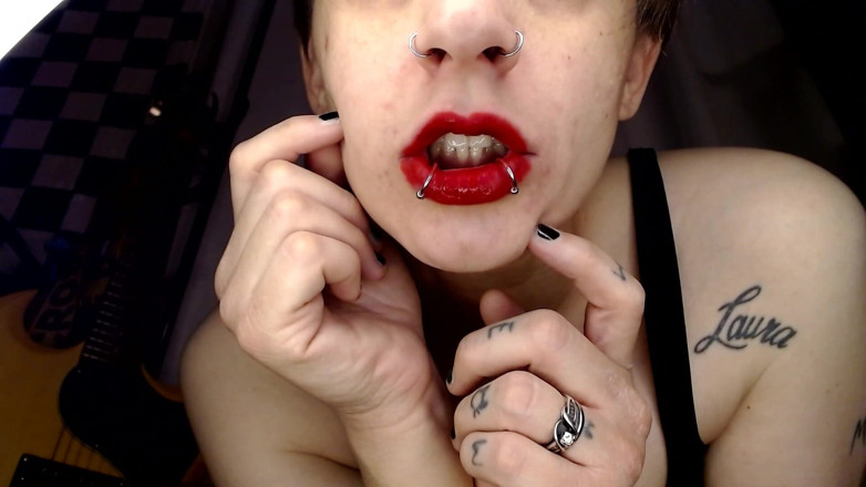 Abby Anna: Thick Red Lipstick Application