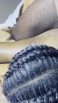 Hair Fetish for Ebony Teen Receiving Cum