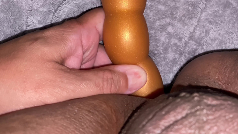 MrNomames: Taking a long butt plug