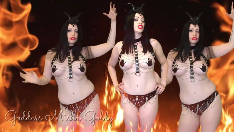 Goddess Misha Goldy: Get your last orgasm and off yourself for your demon!...