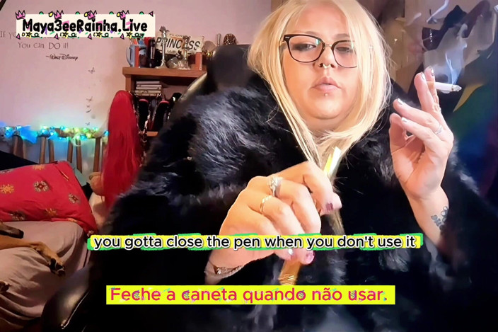 Goddess Maya3ee Rainha: Psychotic Smoking Session Chain Smoking Outdoors While Editing Videos BBW...