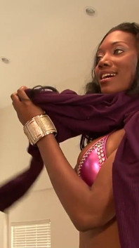Busty oiled ebony banged by a BBC and sprayed on the face