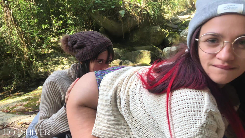 hotshiver: I Had Sex with My Busty Friend at the Waterfall