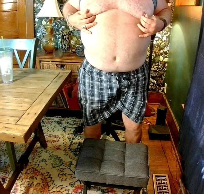beardaddychub: Quick Jerk in Orange Jock