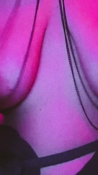 Sexy Pierced MILF Chained to Her Collar by Her Nipples