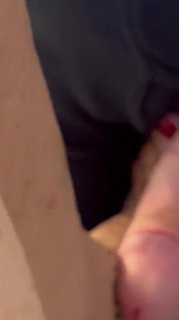 Granny Ann Wears Sexiest High Heel Mules & Gives Great Foot Job Then Gets a Cum Reward