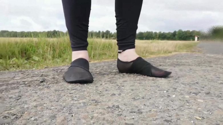 Footfetish: Cult Fun with the Puddles on the Country Road