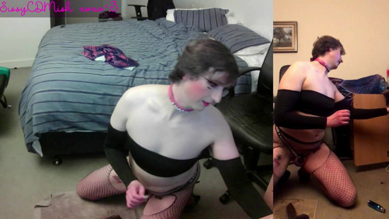 SissyCDMish: Sissycdmish - mere ne bare kaale land vaale dildo par uchhalna