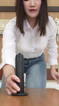 Fallen Female Doctor Starts Hunting Men. She Spreads Her Legs and Masturbates, Waiting to Be Taken
