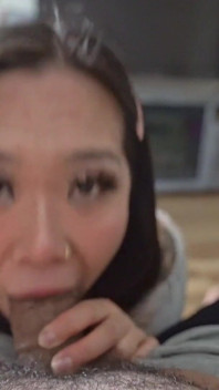 Blowjobs Before Bed Are Very Important Asian Sucking Dick Sloppy Huge Cumshot