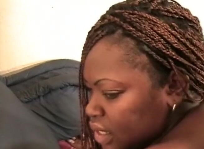 Black Jass: Lovely ebony chick with big ass blows and rides bbc