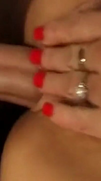 Busty MILF Fingers Hairy Pussy Dripping Wet in Lingerie