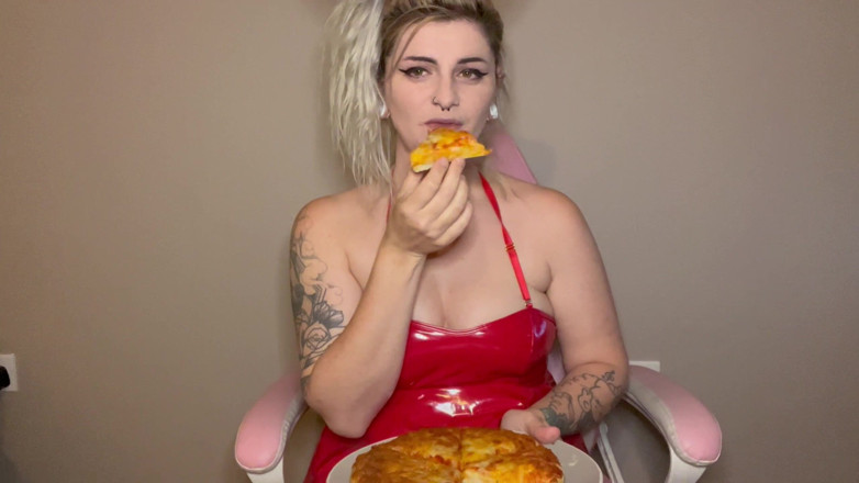 EeveeXo: ピザスラットがげっぷをして食べる