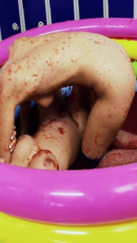 Pool Pussies Scene-4 Brunette Lesbians with Big Tits Having Sex Together in a Jelly Pool