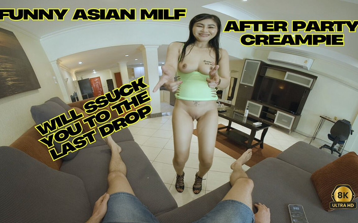 AsianSexVR: MILF Asia lucu - selepas parti creampie dalam 8K VR