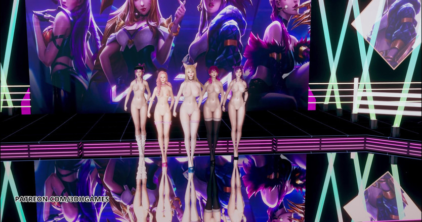 3D-Hentai Games: Hello Venus -Wiggle wiggle strip dance Ahri Akali Kaisa Evelynn Seraphine
