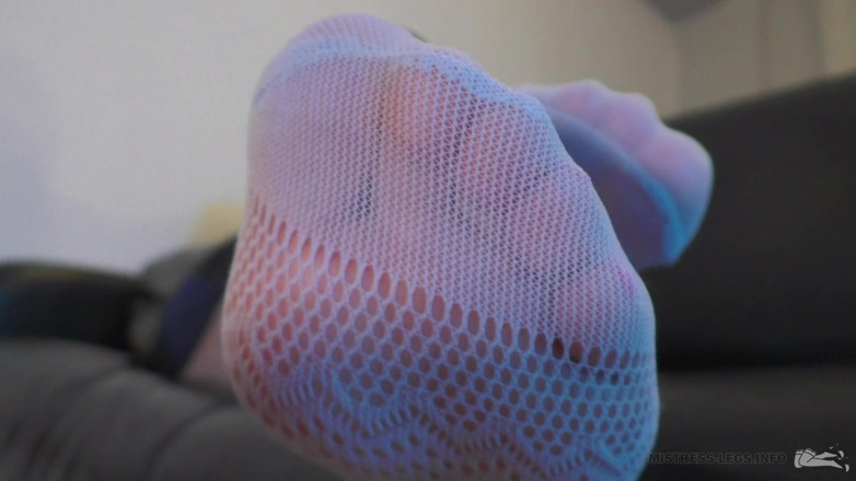 Mistress Legs: Mistress legs teasing in white fishnets
