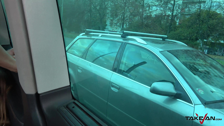 Take Van: Hot secretary convinced to fuck in van with horny stranger