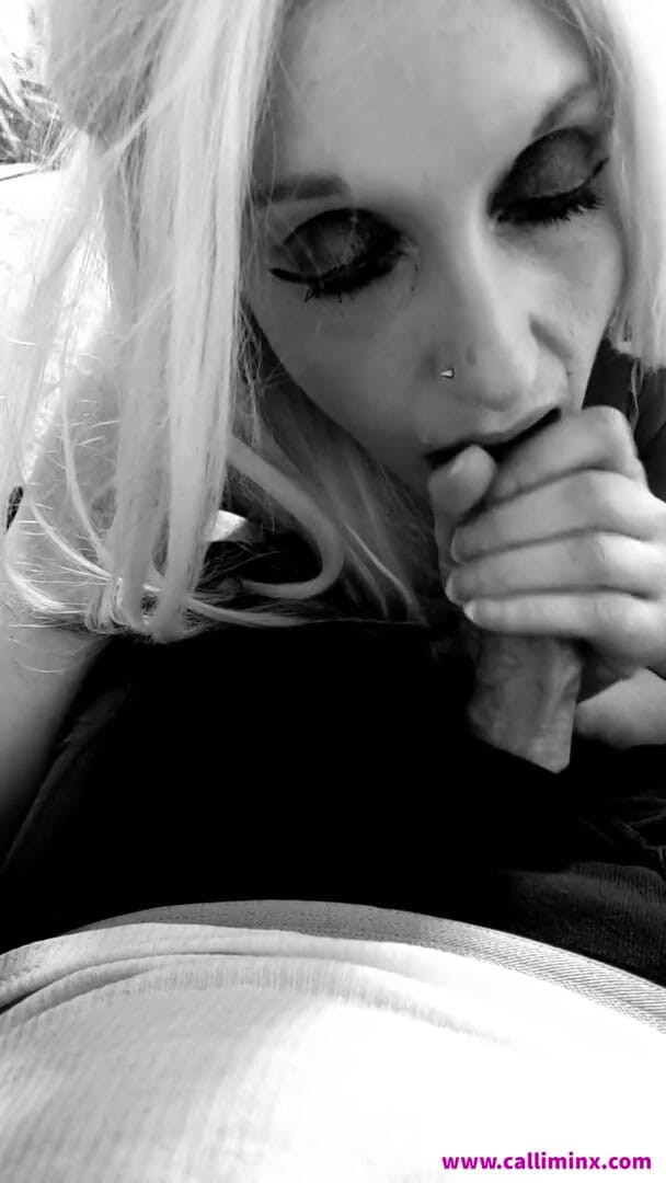 Calli Minx: Biting the cum out of his dick