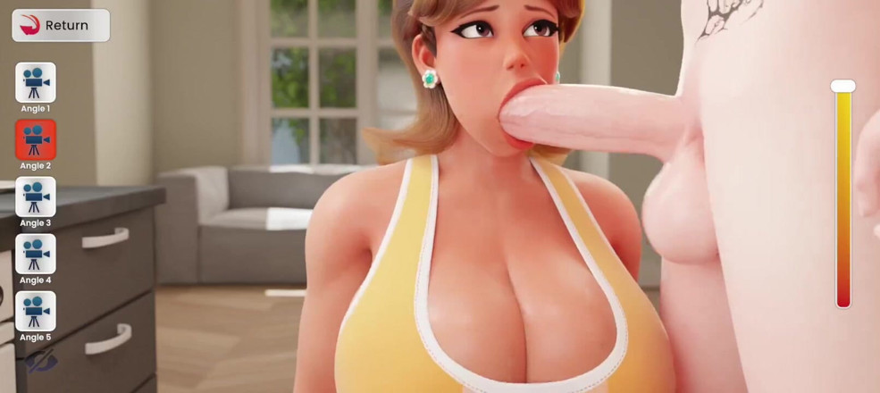 Xr Gamer: Debbie dá a Eden um boquete na cozinha