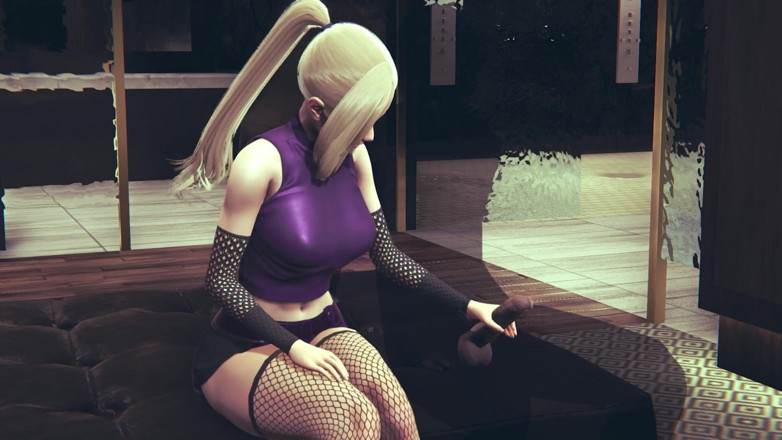 Waifu club 3D: Ino Yamanaka szarpie penisa, jeśli o to poprosisz