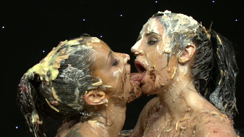 THAGSON: Pretty Lesbians Scene 3 brunette and Redhead Lesbians Enjoy Food