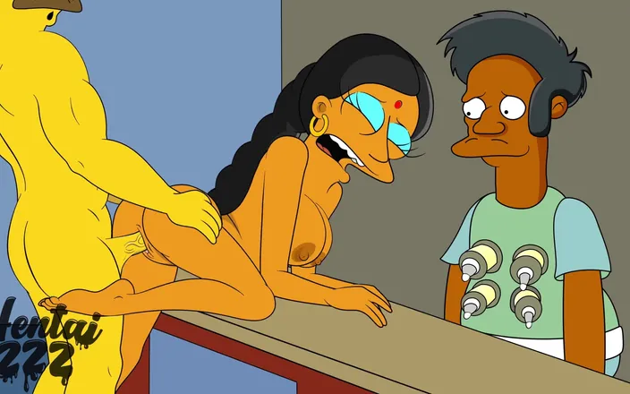 Hentai ZZZ: The Simpsons - Manjula Gets Fucked by Flanders While Apu Watches
