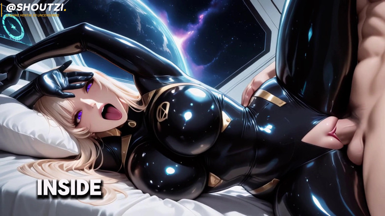 Shoutzi Anime Hentai3D Uncensored: Awek ruang seksi dalam lateks ketat dipancut muka mendalam dan...