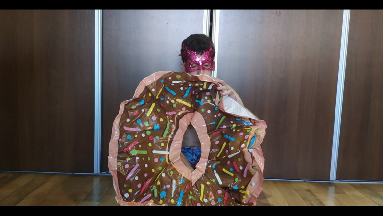 Floatie Boy: Blowing up My Inflatable Donut Fast!