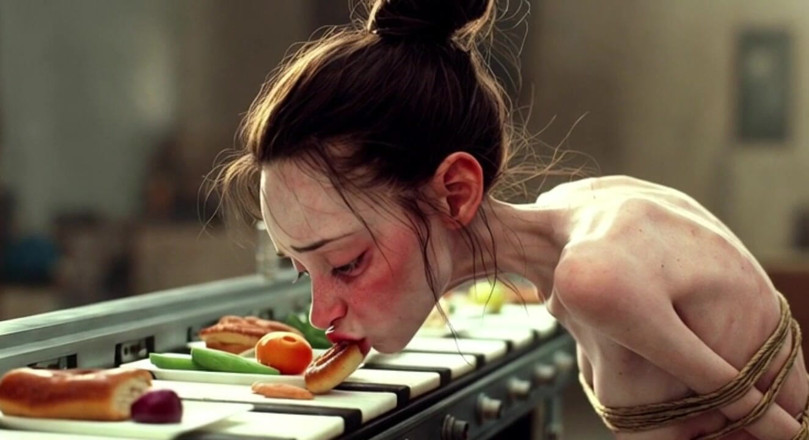 YOUR BEST FANTASY: Extremely Skinny Girl Bound - Stuffed with Food Until Full