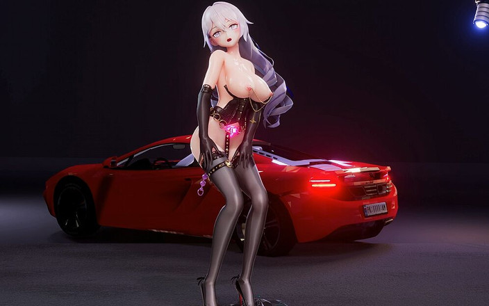 MikuMotion: [mmd] Šaty z rozbitého železa s velkou kachnou a královnou, černý hedvábný elegantní...