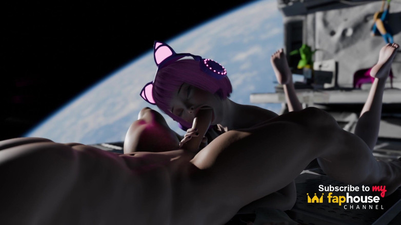 3dxpassion: 넥서스-3 조잡한 오럴과 대박 사정에 존나게 따먹히는 Catgirl Io