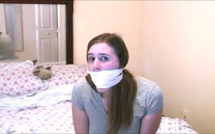 Selfgags classic: Alex plays a damsel - part 2: Captured &amp;amp; sock gagged
