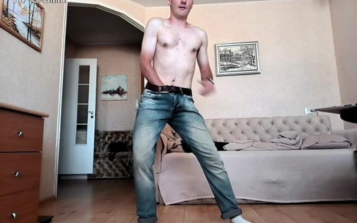 webcamboy98: Tonårig pojke remsor i jeans