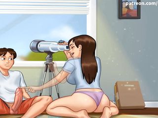 Cartoon Universal: Summertime saga part 137 - stepsister indulges with my boner ( French sub )