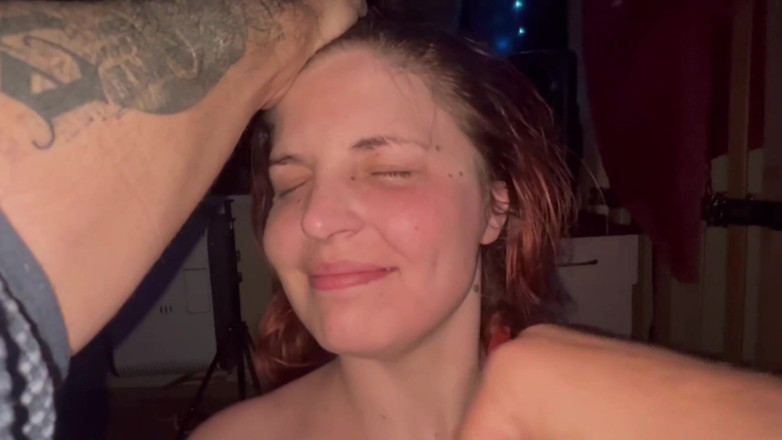 Elena917: Face Slapping POV, Blowjob, Cum on Hair, Squirting