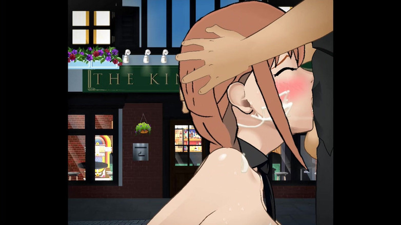 Hentai produce: Makima, vollbusige spermaschlampe belohnt Devil Hunter mit einem schlampigen Halsfick,...