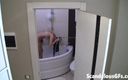 Scandalous GFs: My nude GF in the bathroom bathing