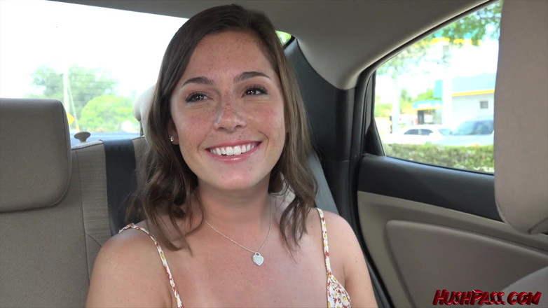 Hush Hush Entertainment: Freckled cutie Stella Stone nails her debut porn scene