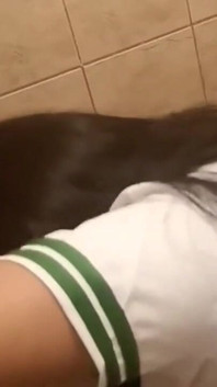 Homemade Fucking in the Bathroom with My Classmate! We Go to the Bathroom During Recess to Fuck