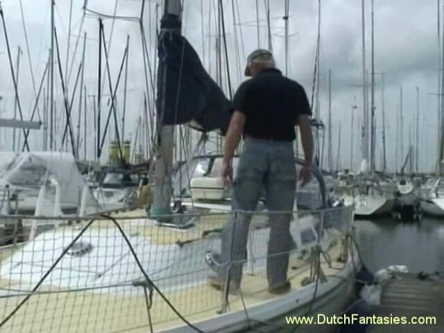 Dutch Fantasies: Busty milf gets anally slammed on the boat