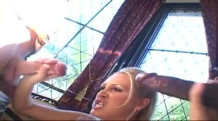 Miami Reality: Hardcore interracial anal sex with two giant cocks and milf