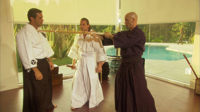 Villa outdoor fun: Samurai Knight jebanie blond dziwka!