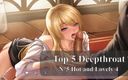 Cumming Gaming: Top 5 - Best deepthroat in video games compilation ep.1