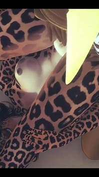 Hentai berbulu - fox dan leopard berkongkek dalam kereta api - anime manga Jepun Asia filem lucah
