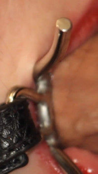 Open Mouth Spider Gag BlowjobJ With Leash