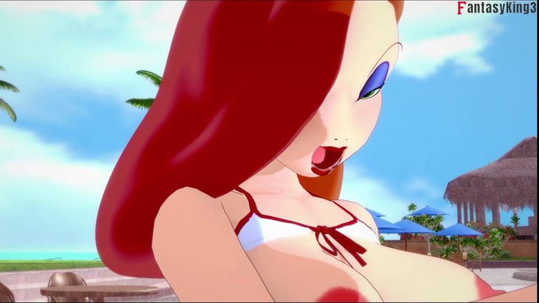 Fantasy king: Jessica Rabbit get fucked in a pool