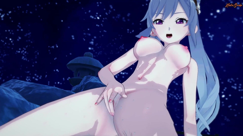 Hentai Smash: Keqing masturbuje się w gorącej źródlinie, aż ona orgazmy - Genshin impact...