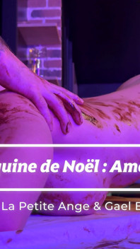 The Naughty Christmas Recipe Love and Chocolate - Gaël Fucks the Busty Blonde with the Little Angel in the Ass